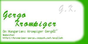 gergo krompiger business card